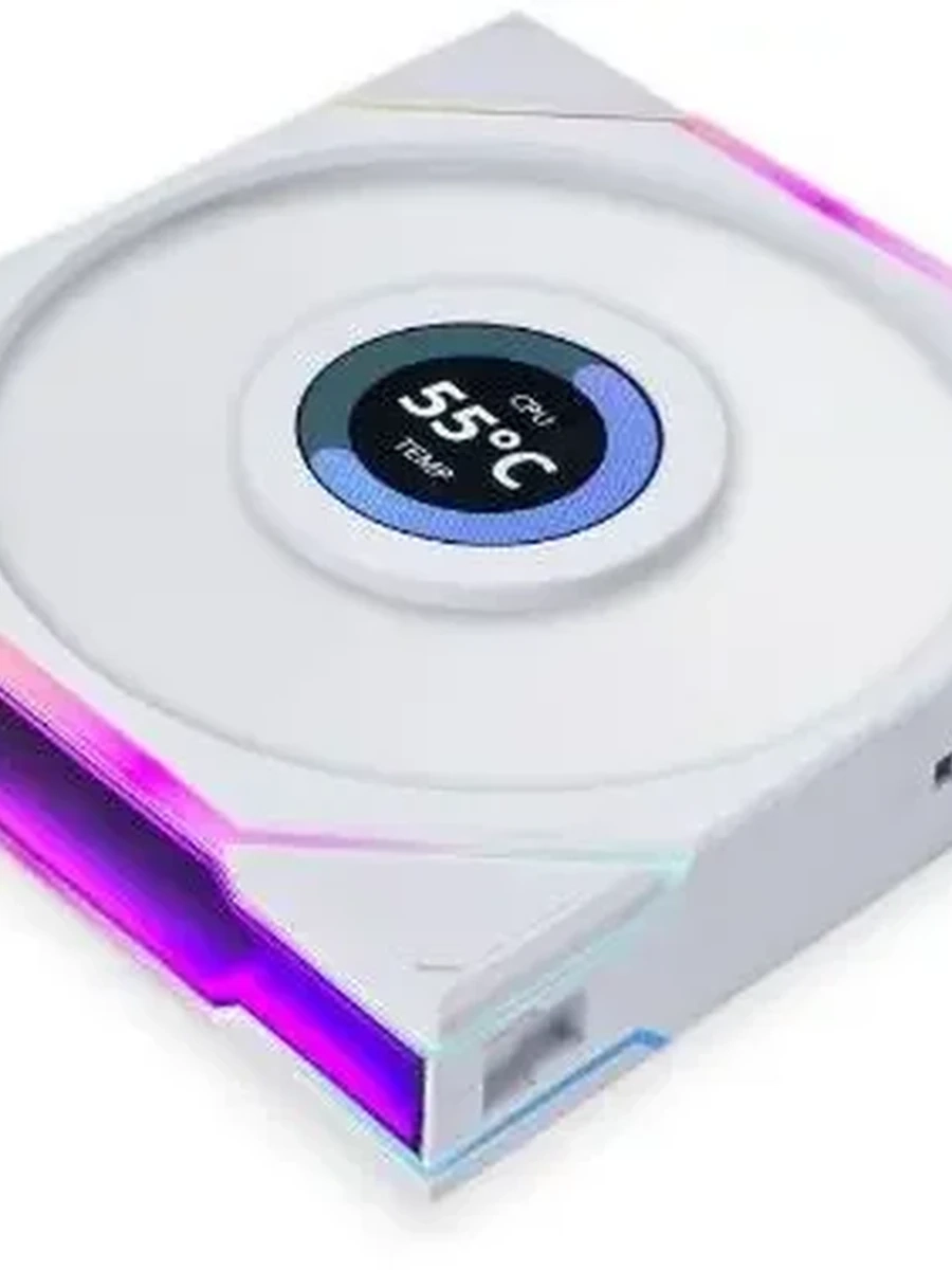 Вентилятор LIAN LI UNI FAN TL WIRELESS LCD 140-1 WHITE (142x140x28 mm., 400~1600RPM, 68CFM, 28dB, ARGB)