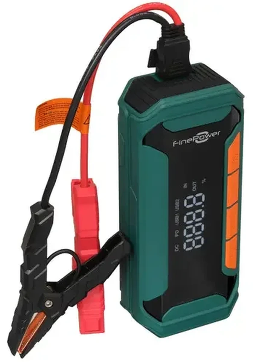 Пусковое устройство FinePower JS20 [20000mAh, пусковой ток 600A, USBx2, Type-C, фонарь]