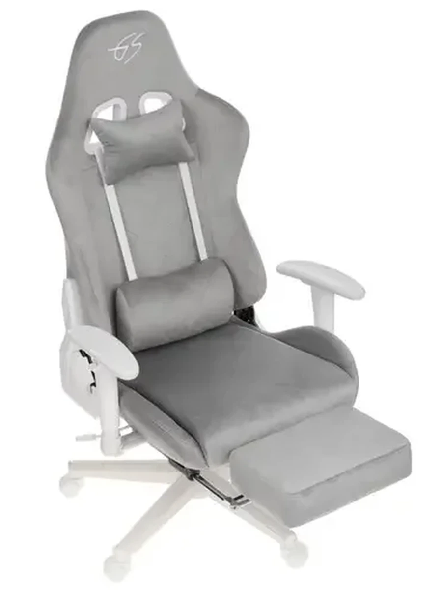 Игровое кресло DEXP Cloud Shade 100R Gray (RB-003) [2D, подставка под ноги, пластик, топ-ган]
