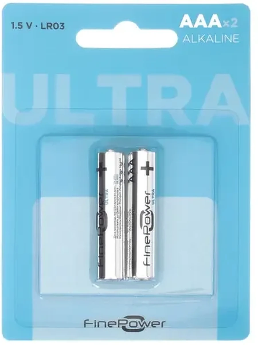 Батарейка FinePower Ultra [AAA, Щелочная, 2 шт.] [V.2]