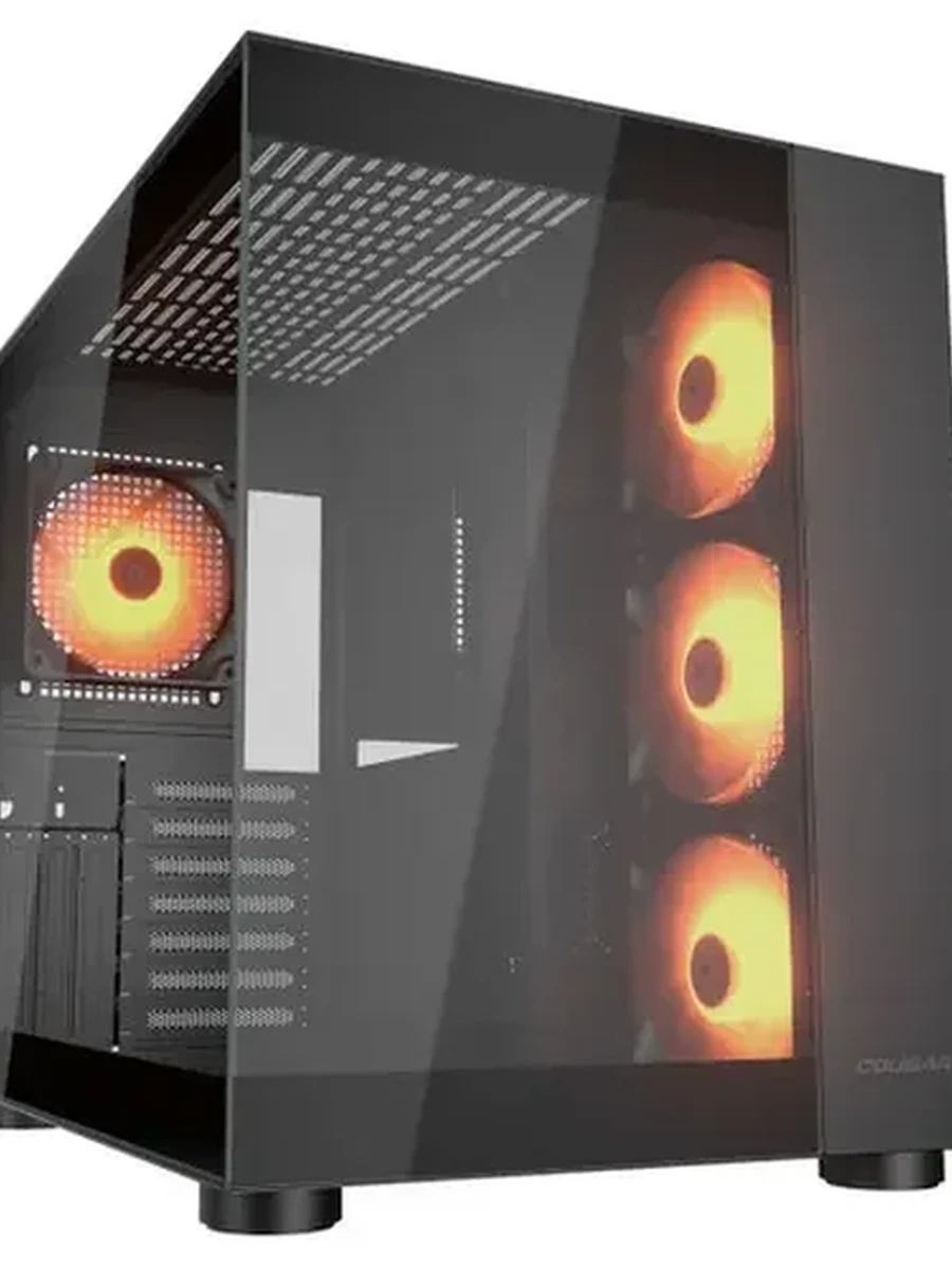 Корпус Cougar FV150 RGB Mid-tower, Black, 4x120mm ARGB fan, 2xUSB 3.0, Type-C, no PSU
