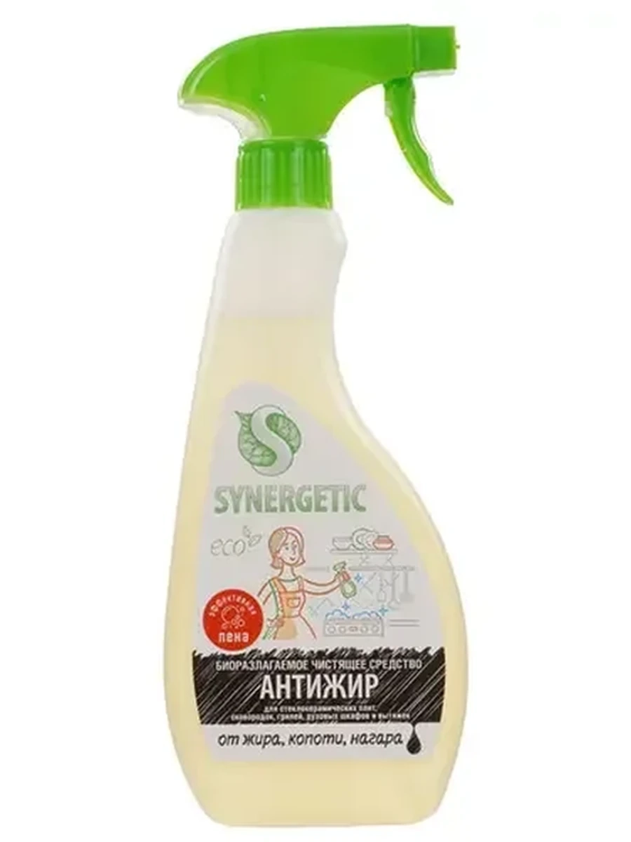 Средство чистящее универсальное "Антижир", Synergetic, спрей, 0,5 л