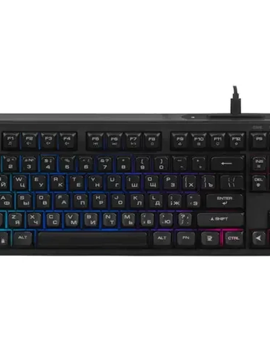 Клавиатура проводная DEXP Crystal [мембранная, 87кл, RGB] Черная