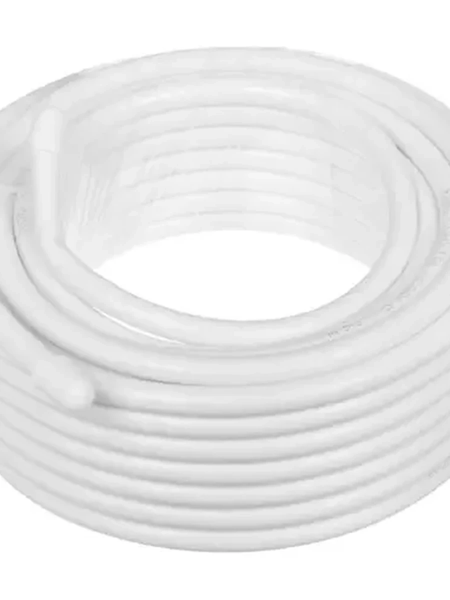 Кабель антенный DEXP RG6, 10м, медный [RG6, 10м, CU (медь), нет штекера, коаксиальный, белый]