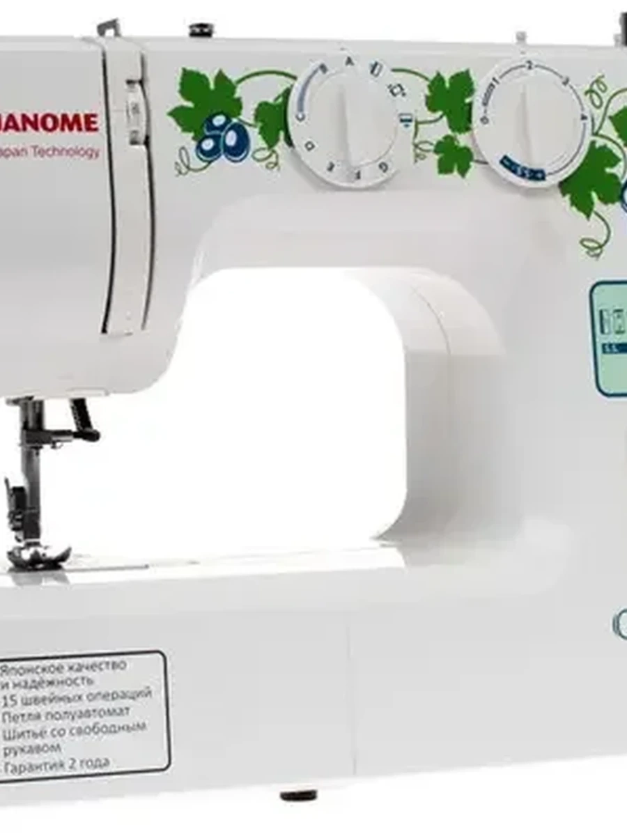 Швейная машина Janome Grape2016 [электромех, вертикальный челнок, шв. операций: 15]