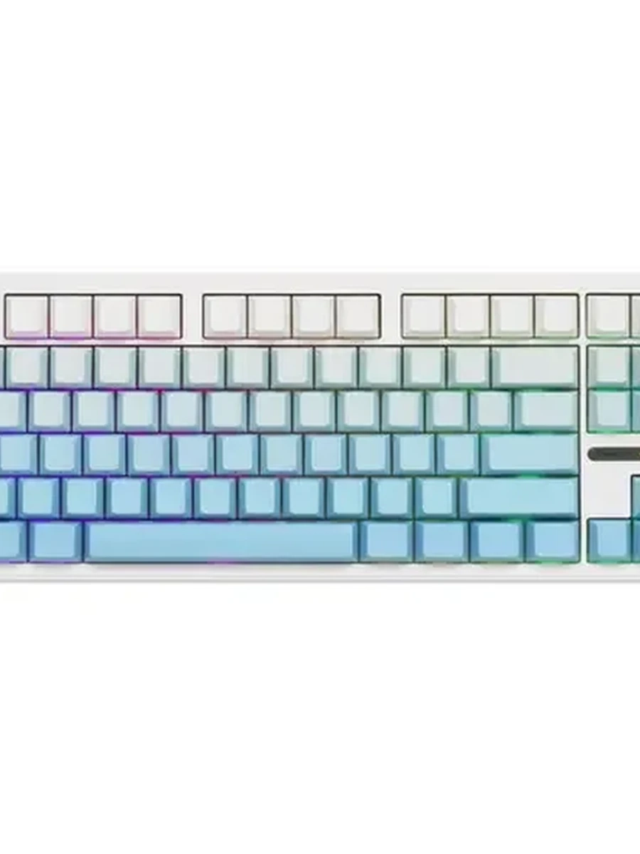 Клавиатура беспроводная AULA F87 Gradient Blue [мех, 87 кл, RGB, HS, Gray Wood Switch V4]