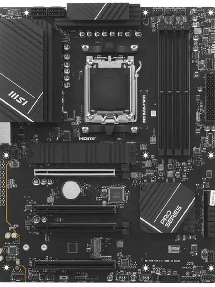 Плата MSI AM5 B650 PRO B650-P WIFI 4xDDR5 4xPCI-Ex16 DP SATA3 2xM2 USB3.2 Gen2x2 Type-C WIFI ATX
