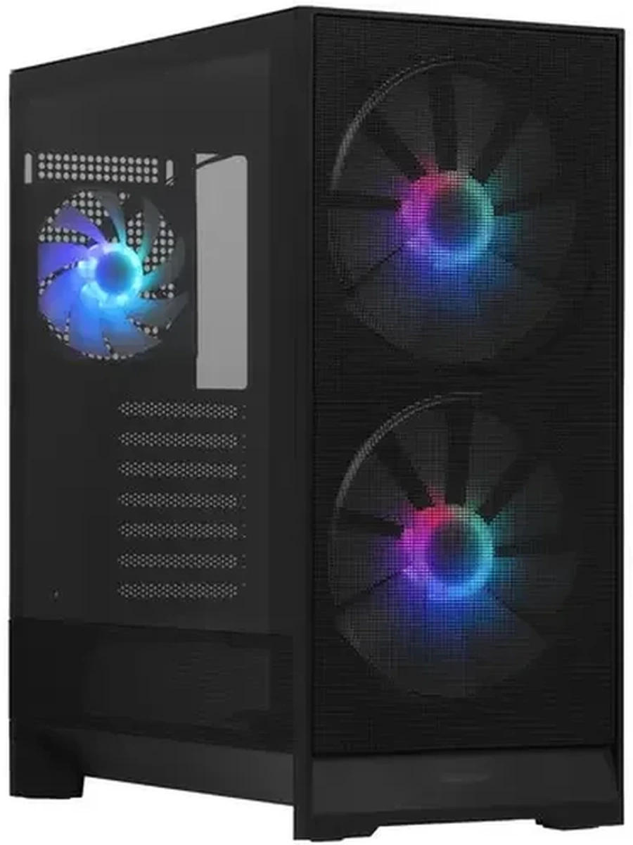 Корпус Cougar Airface 180 RGB Black Midtower, Type-C x 1, USB 3.0 x 2, RGB PWM 180mm fan x 2, TG, no PSU