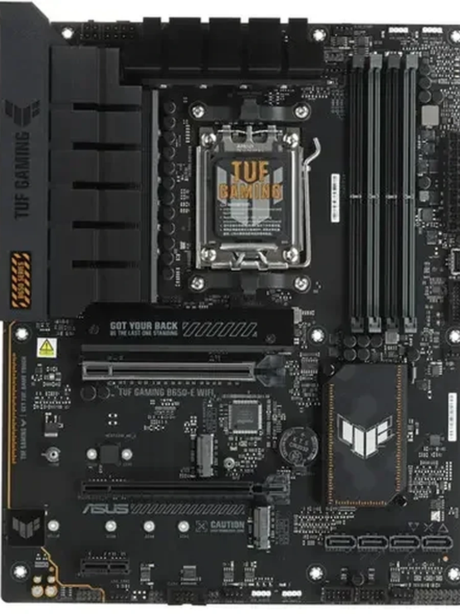 Плата ASUS AM5 B650 TUF GAMING B650-E WIFI 4xDDR5 2xPCI-Ex16 DP/HDMI SATA3 3xM2 USB3.2 Gen2 Type-C WIFI ATX