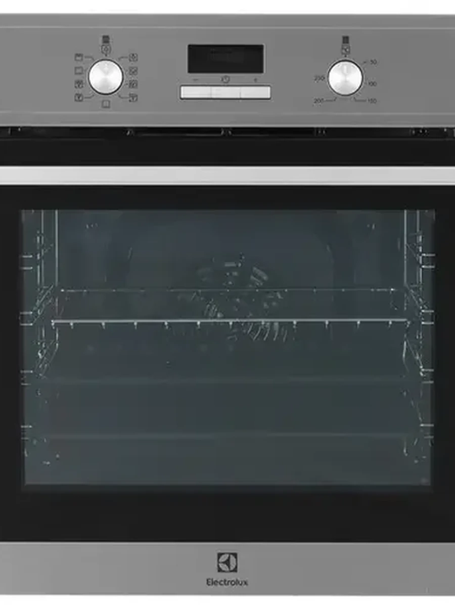 Электрический духовой шкаф Electrolux EOD3H40BX [65 л, эм. легкой оч., оч. паром, гриль, конв., кнопки, ст.-2 шт, дисплей, серебристый, черный]