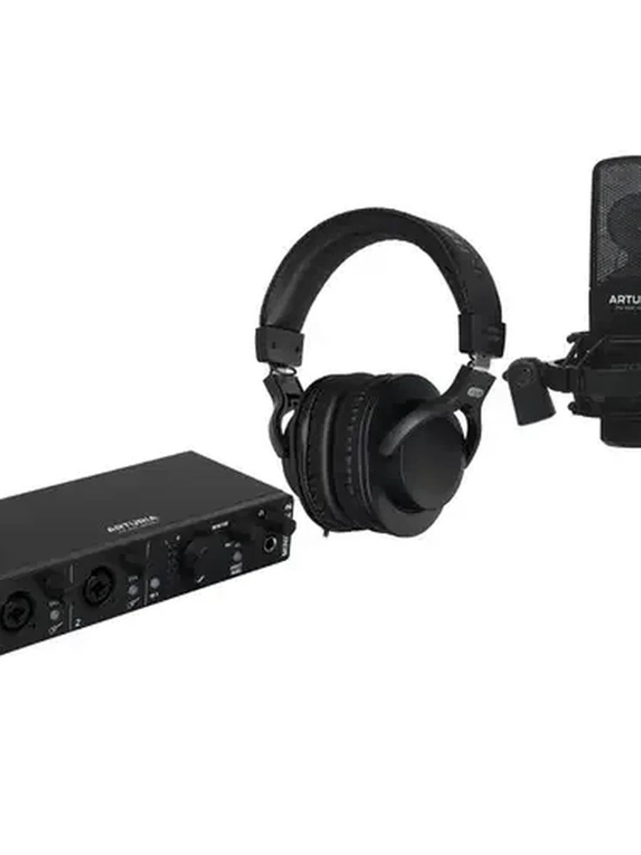 Комплект для звукозаписи Arturia MiniFuse Recording Pack Black [звуковая карта, микрофон, наушники]
