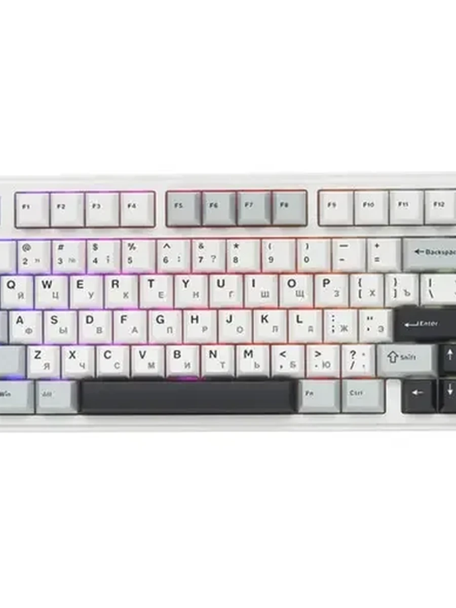 Клавиатура беспроводная AULA F75 White-Blue-Dark Purple  [мех. 80, RGB, Light Green Switches]