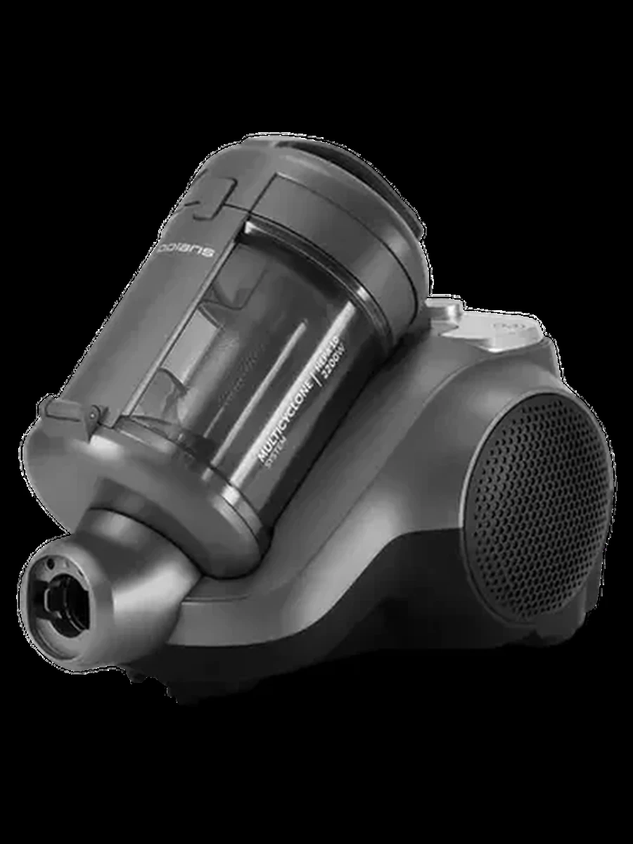 Пылесос Polaris PVC 3344 серый [2200 Вт, всасывания-650 Вт, сухая, мешок/контейнер, 1,7/2 л, рег. мощности на рукоятке, HEPA]