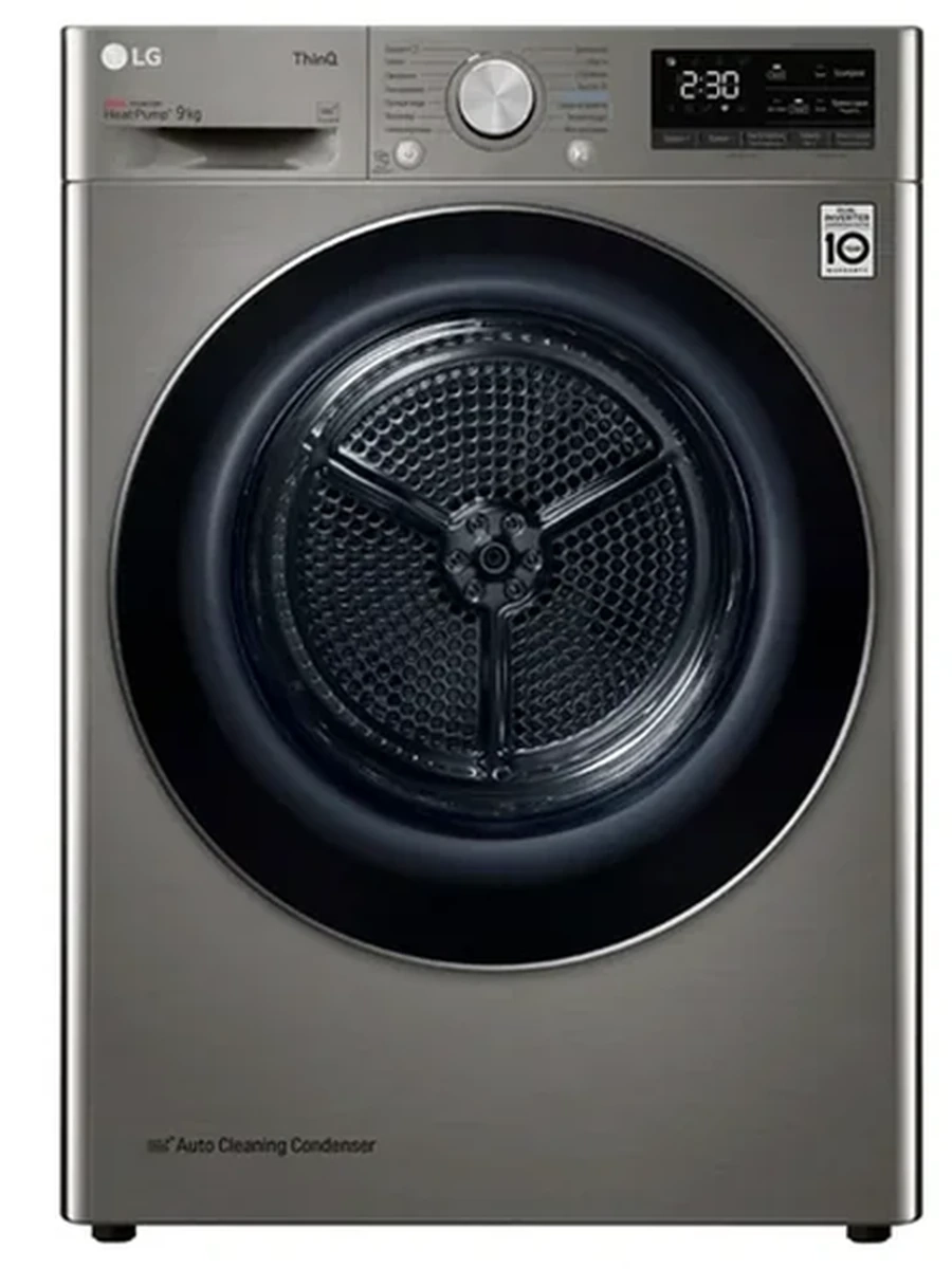 Сушильная  машина LG DC90V5V9S  9 кг серый сушка