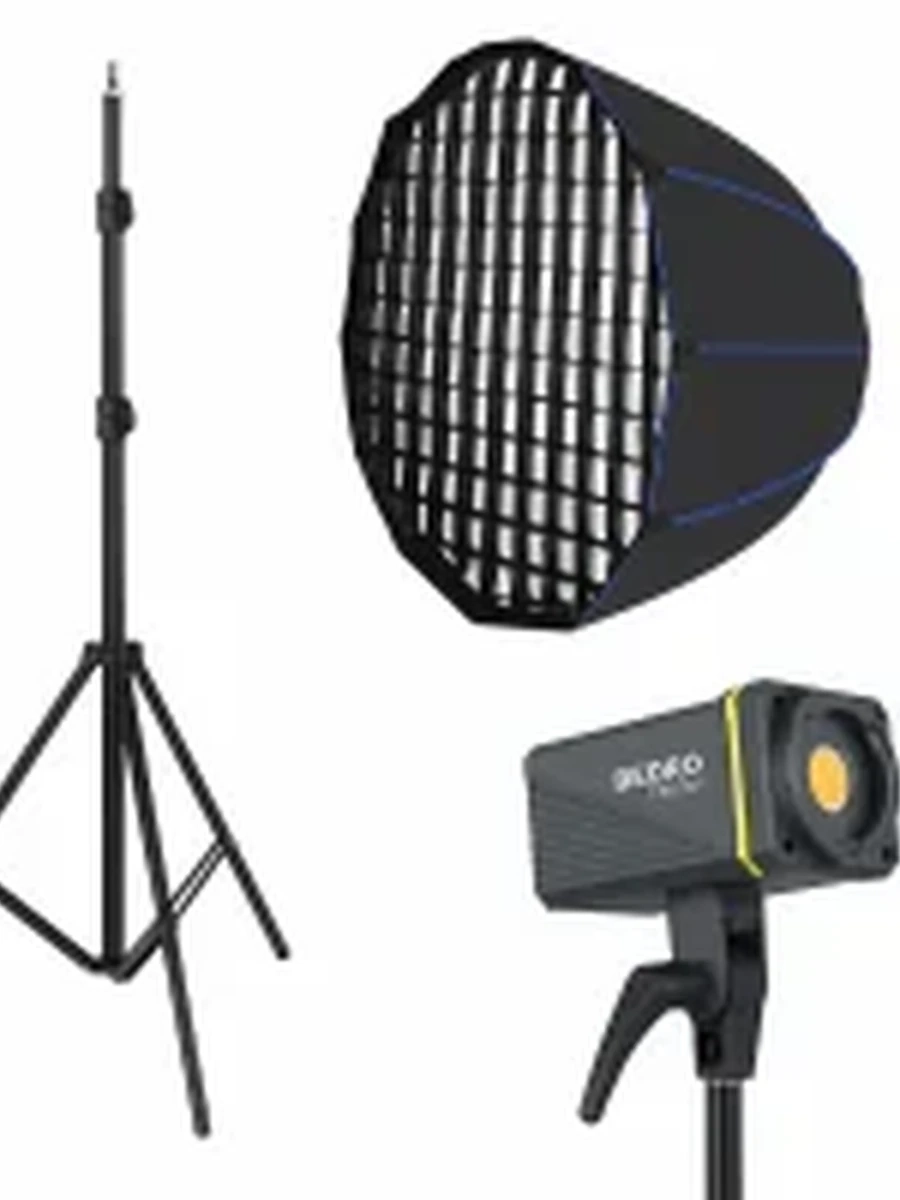Набор октобокс 70 см + Световая пушка Bediro t200 200w + усиленная стойка