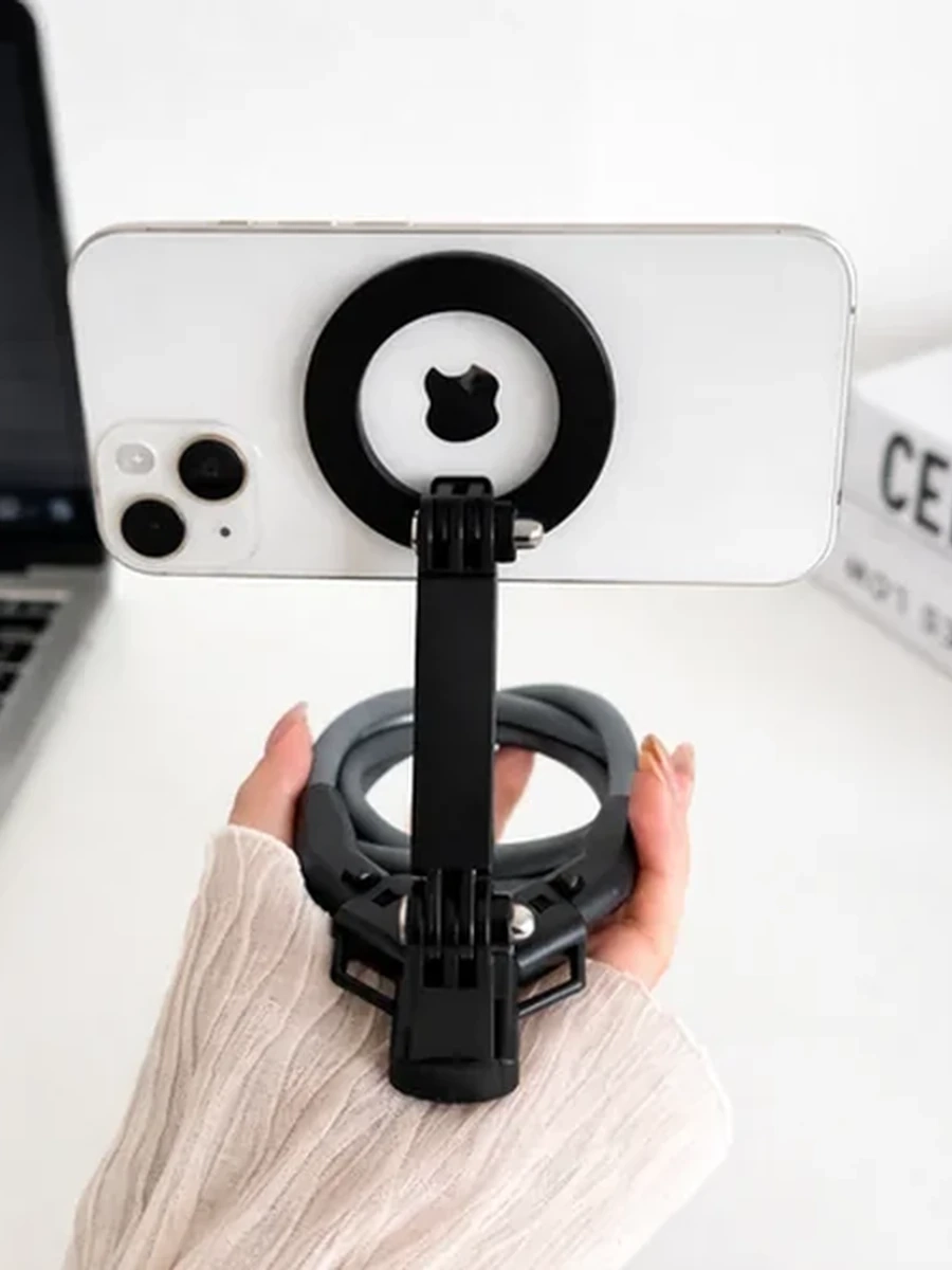 Держатель для телефона на шею магнитный Model-D — универсальное hands-free крепление для смартфона