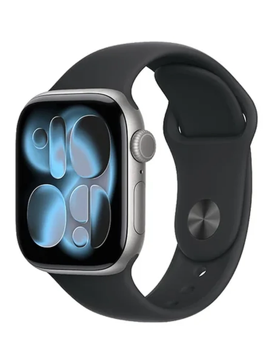 Apple Watch Series 11 GPS, 42mm Space Gray Aluminum Case with Black Sport Band – S/M