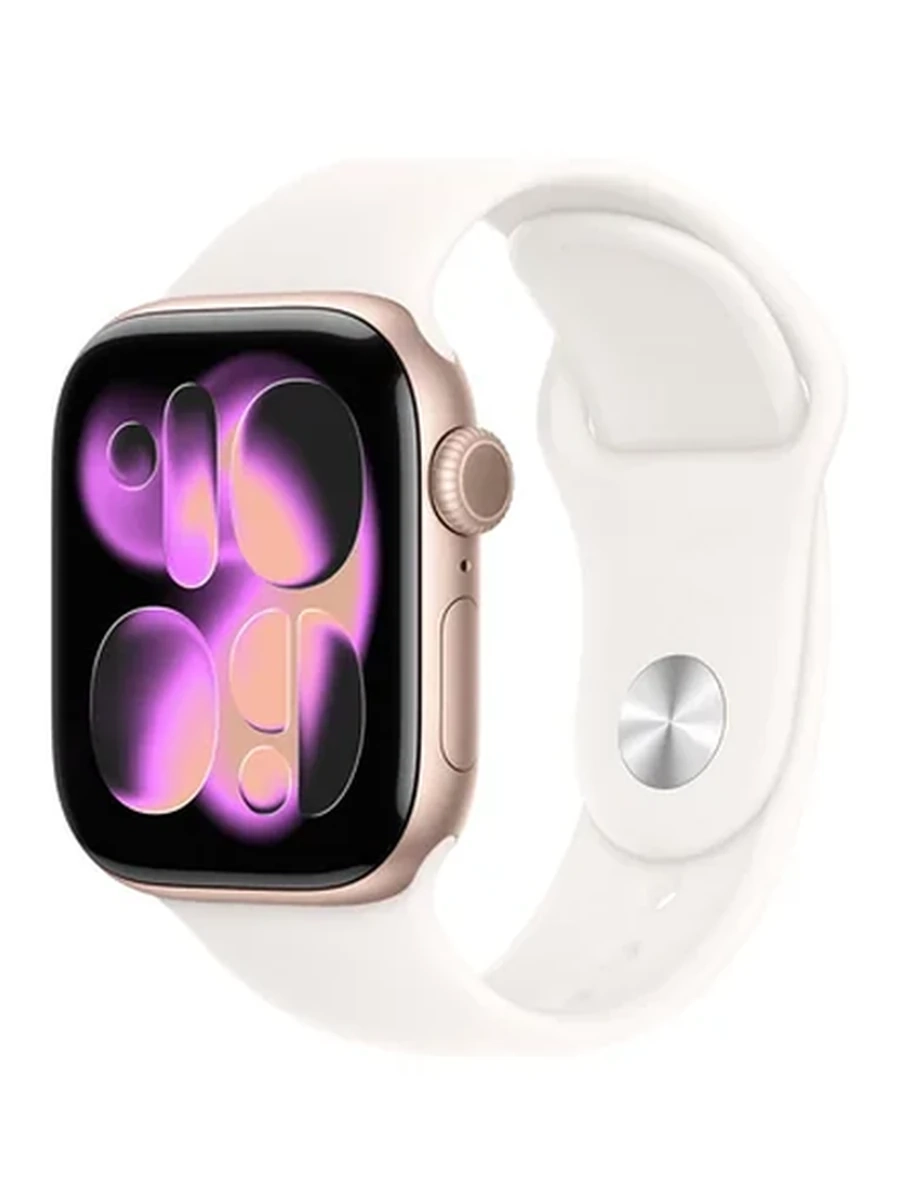 Apple Watch Series 11 GPS, 46mm Rose Gold Aluminum Case with Light Blush Sport Band – M/L