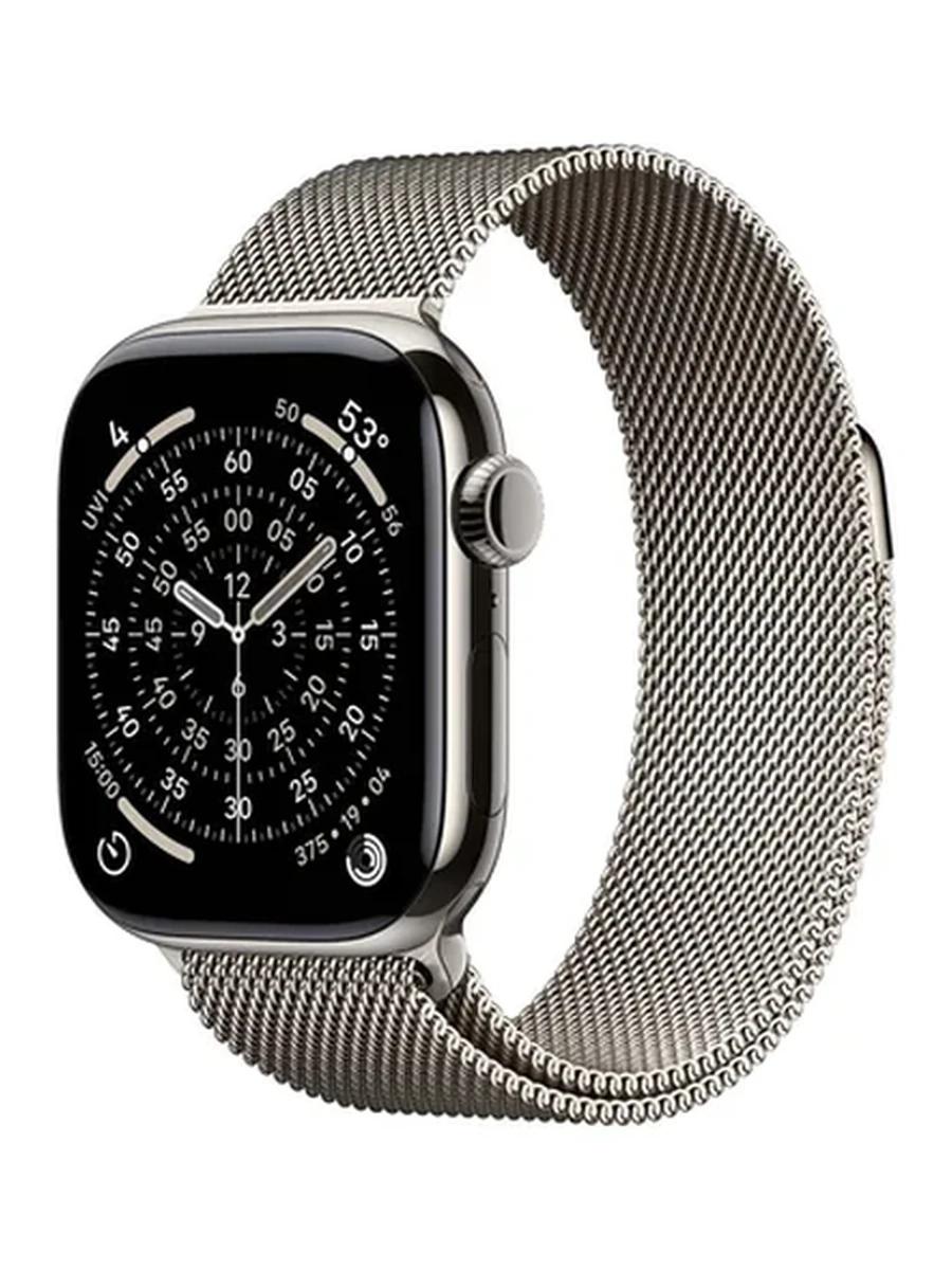 Apple Watch Series 11 GPS + Cellular, 46mm Natural Titanium Case with Natural Milanese Loop – M/L