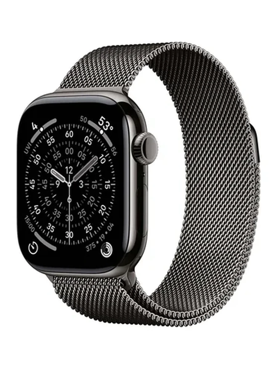 Apple Watch Series 11 GPS + Cellular, 46mm Slate Titanium Case with Slate Milanese Loop – M/L