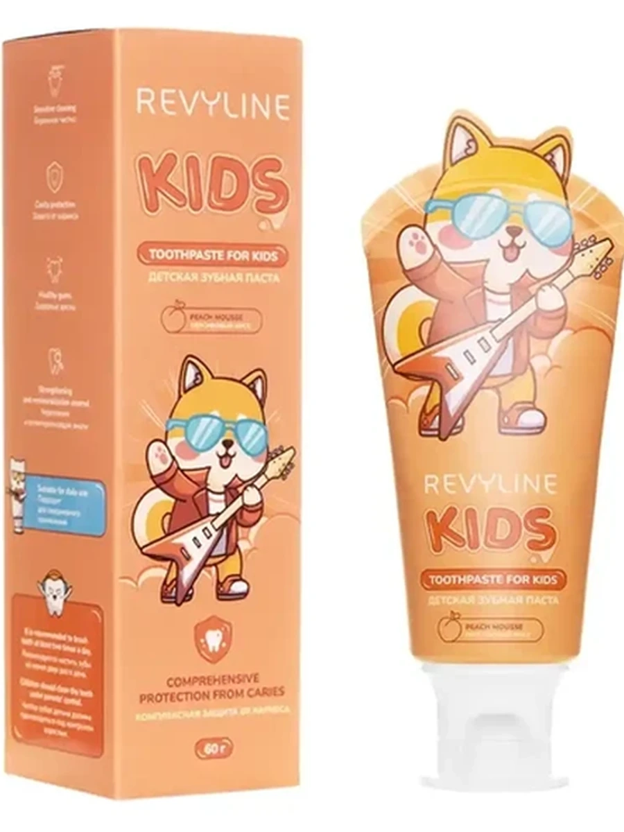 REVYLINE Kids зубная паста персик