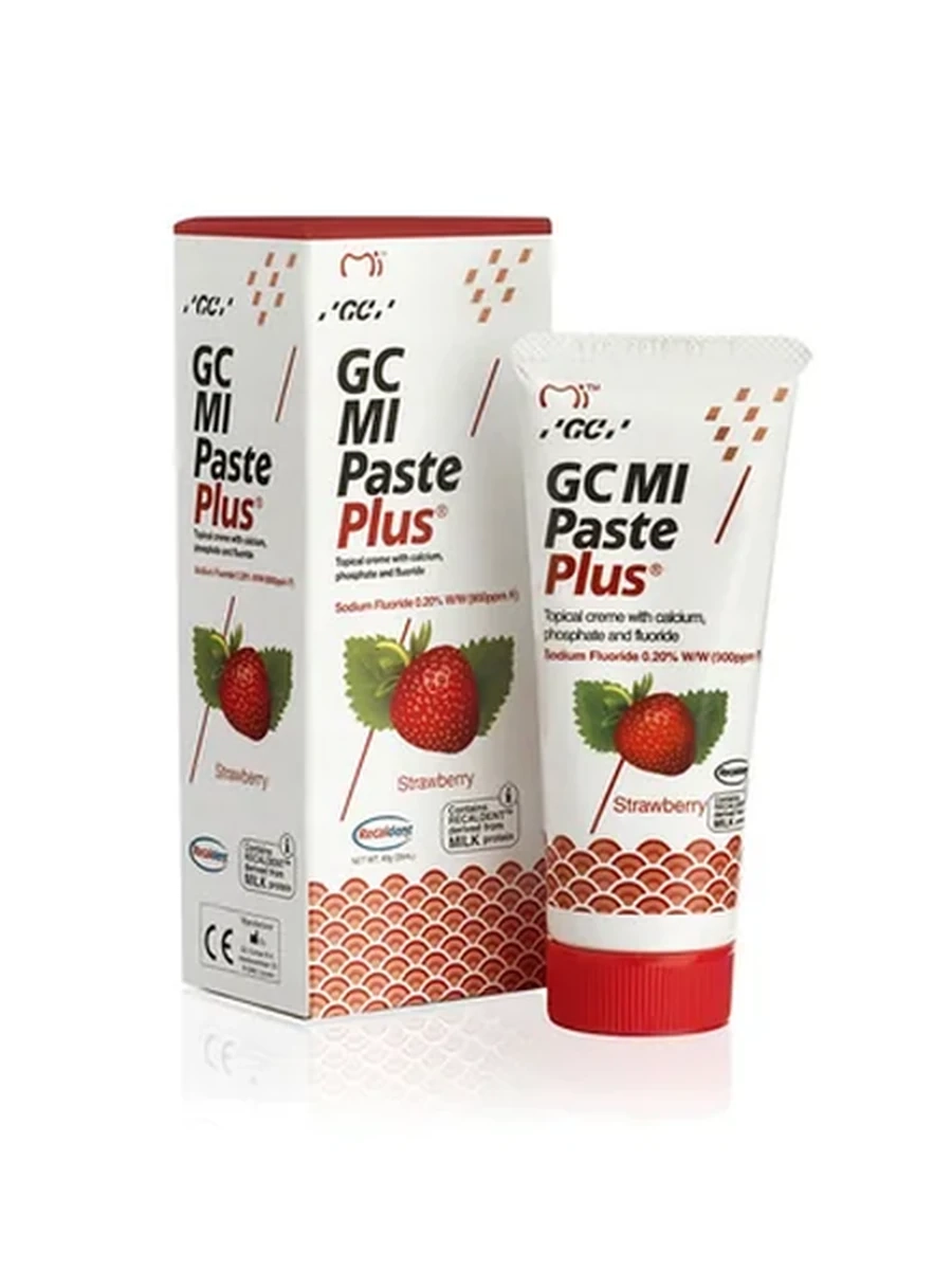 Реминерализующий гель-крем со вкусом клубники GC MI Paste Plus Strawberry