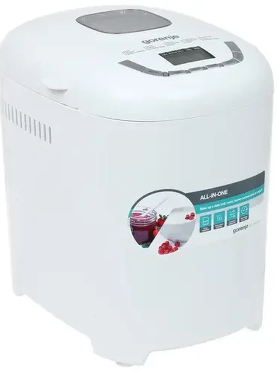 Хлебопечь Gorenje BM910WII [550 Вт, программ - 15, вес выпечки - 0.9 кг, таймер, белый]