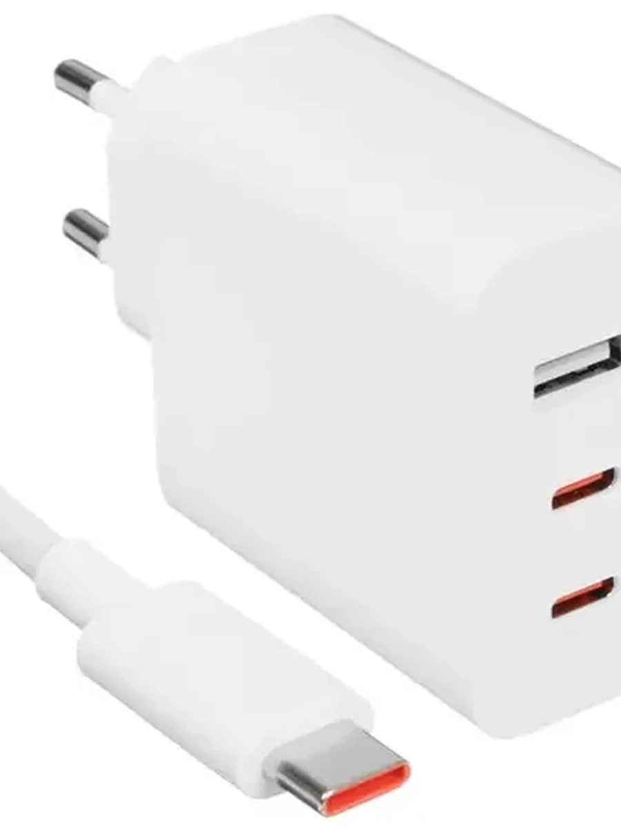 СЗУ Xiaomi 67W GaN Charger 2C1A  (Type-A + Type-C + Type-C ) (белый) [67W/USB-A+USB-C+USB-C/Белый/+кабель USB-C]