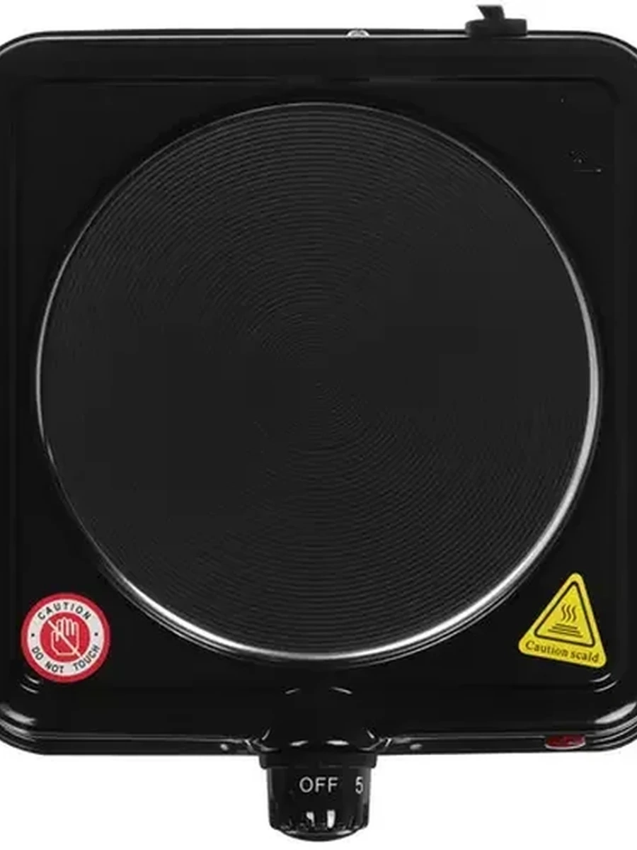 Плитка электрическая Aceline CP-010b-H [1 кВт, конфорок - 1, переключатели - поворотный механизм, цвет - черный]