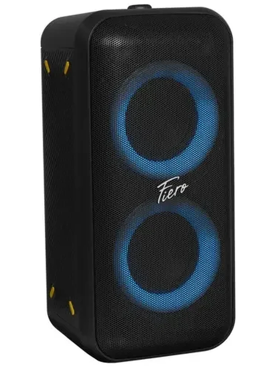 Портативная аудиосистема All-in-One Fiero One FRPA-900 [Bluetooth, USB, FM, MIC Jack, Guitar Jack, подсветка, 60Вт, аккум, Серый]