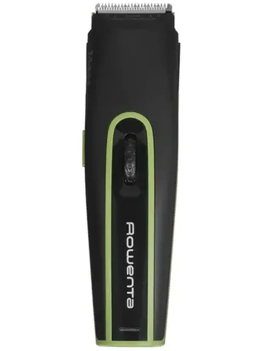 Машинка для стрижки Rowenta Sport Nomad TN1409F0 черный/зеленый [смена насадок и регулировка, насадок-2 шт, от аккумулятора/от сети, нерж.сталь]