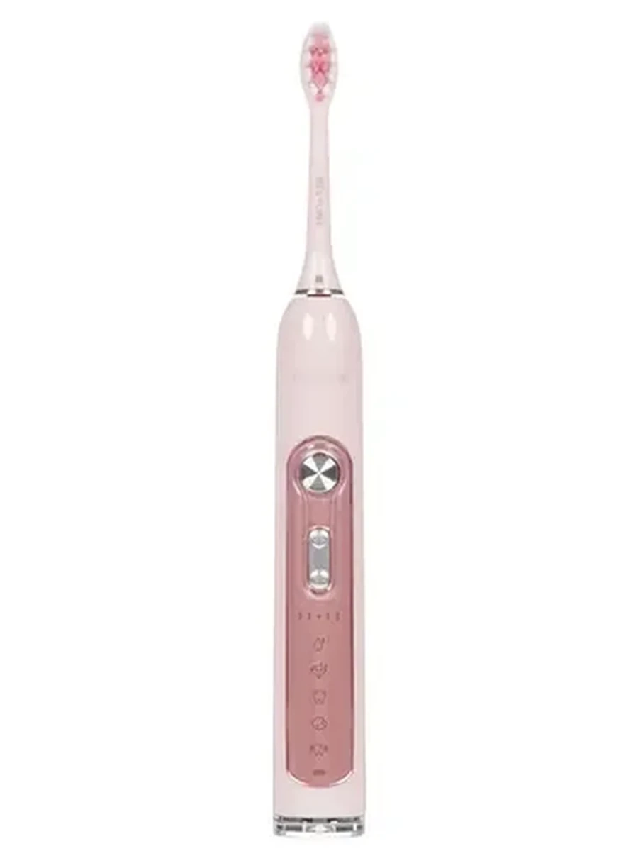 Электрическая зубная щетка Revyline RL 010 розовый [режимов-5, насадок-3 шт, подставка, питание от аккумулятора]