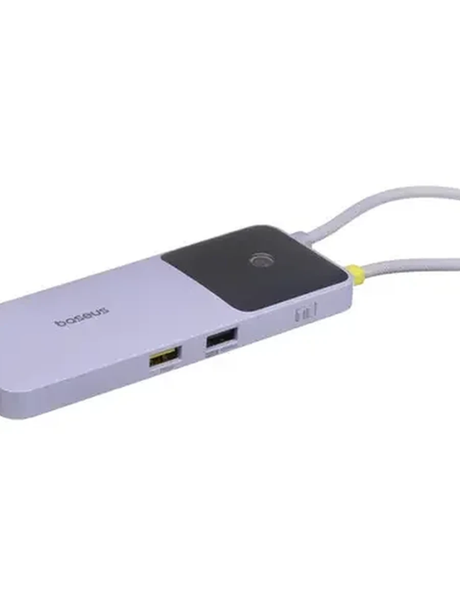 Док-станция OS-Baseus Dual Fast Charging 6-in-1 HUB Nebula Purple（USB-C to HDMI 4K@60Hz*1+USB-A (10Gbps)*1+USB-C (10Gbps)*1+USB-C (10Gbps&PD20W)*1+USB