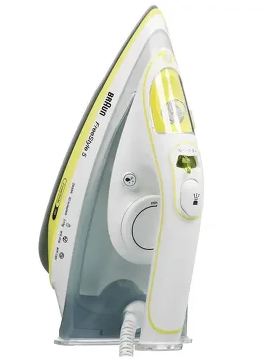 Утюг Braun SI5016YL [2600 Вт, подошва - керамика, пар: 50 г/мин, пар.удар: 210 г/мин, 300 мл, 2 м, белый/желтый]