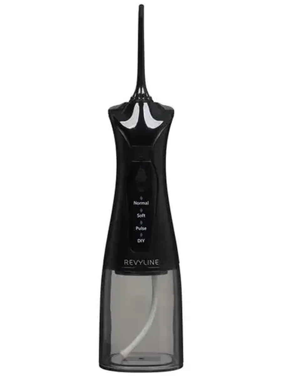 Ирригатор портативный Revyline RL 220 черный [300 мл, насадок - 2 шт, 4 режима, питание от аккумулятора]