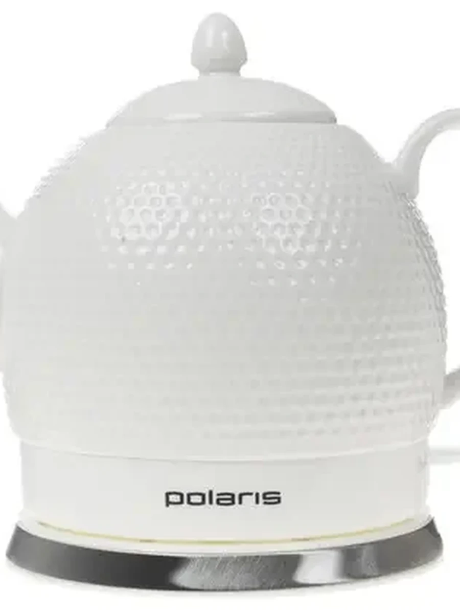 Электрочайник Polaris PWK 1260 белый [керамика, 1.2 л, 1200 Вт]