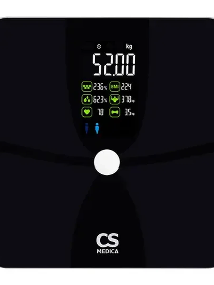 Весы CS Medica CS-3041.1ВТ черный [материал-закаленное стекло, светящиеся символы]