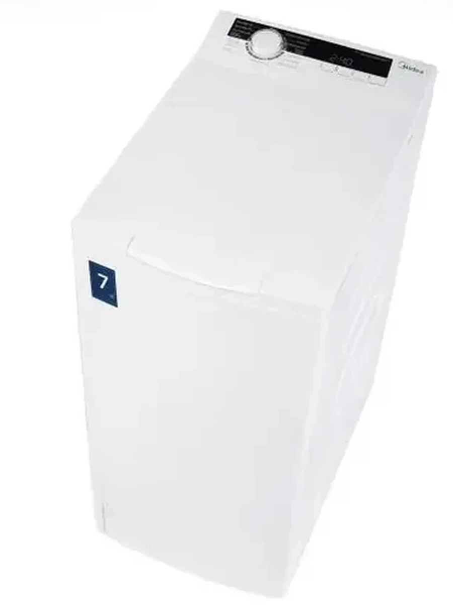 Стиральная машина Midea MFE05W70/W-RU  [вертикальная, стирка 7 кг, 1200 об/мин, 40 см x 87.5 см x 61 см] белый, черный, дисплей