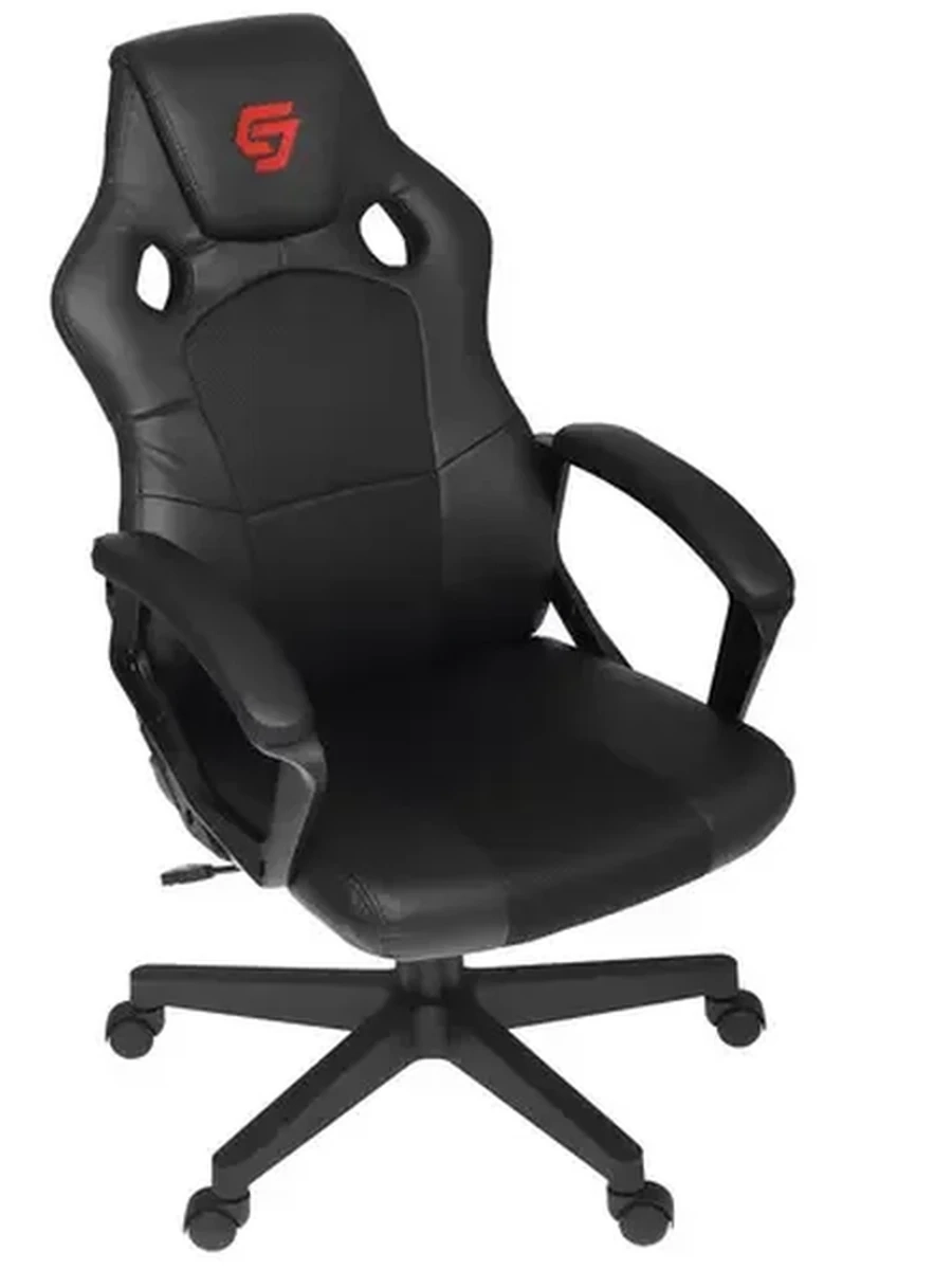 Кресло игровое Aceline DTG-001 Черный [экокожа/сетка, пластик, топган]