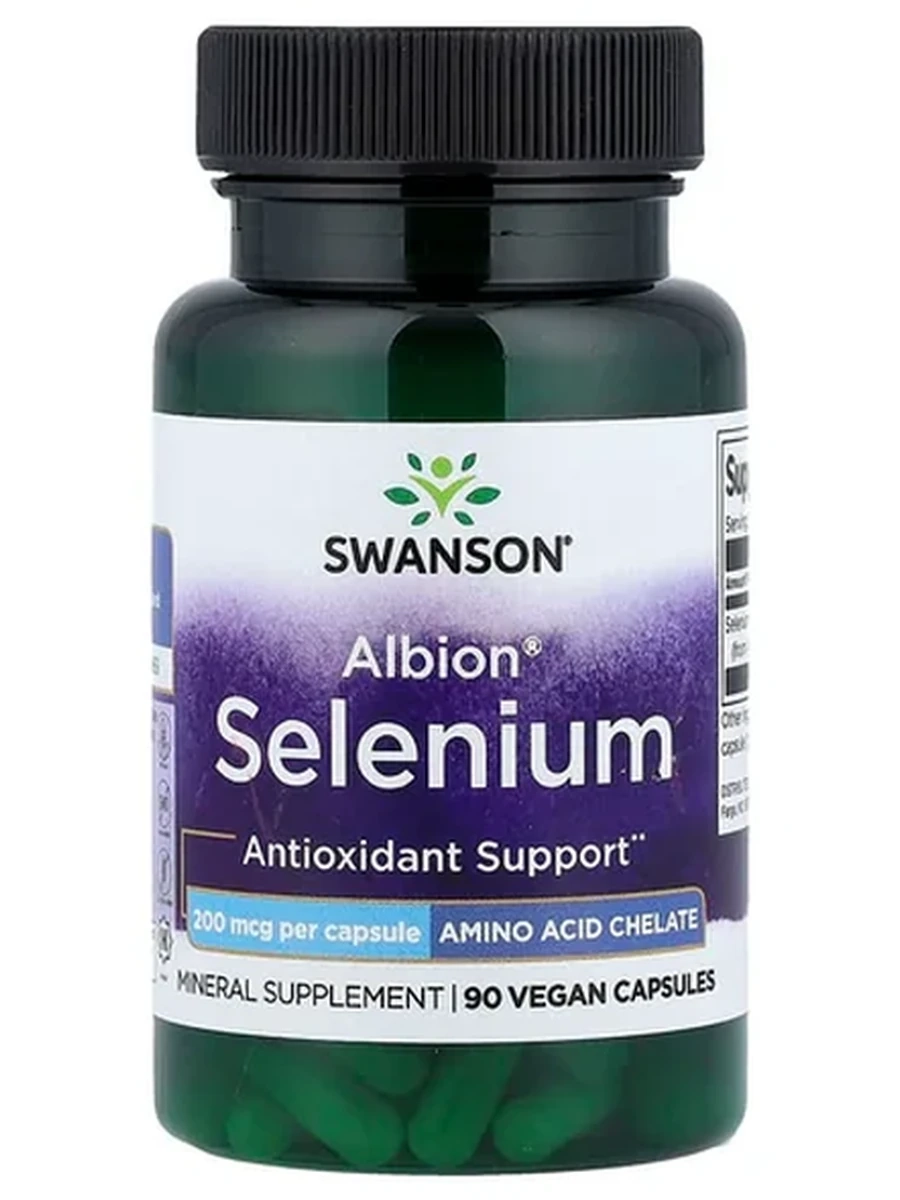 Селен SWANSON Selenium 200 мкг 90 капсул