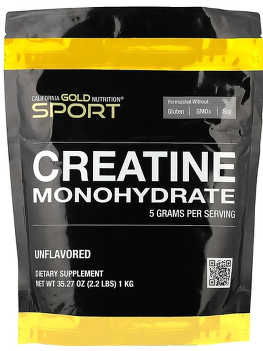 CALIFORNIA GOLD NUTRITION Креатин моногидрат в порошке 1000 г, безвкусный