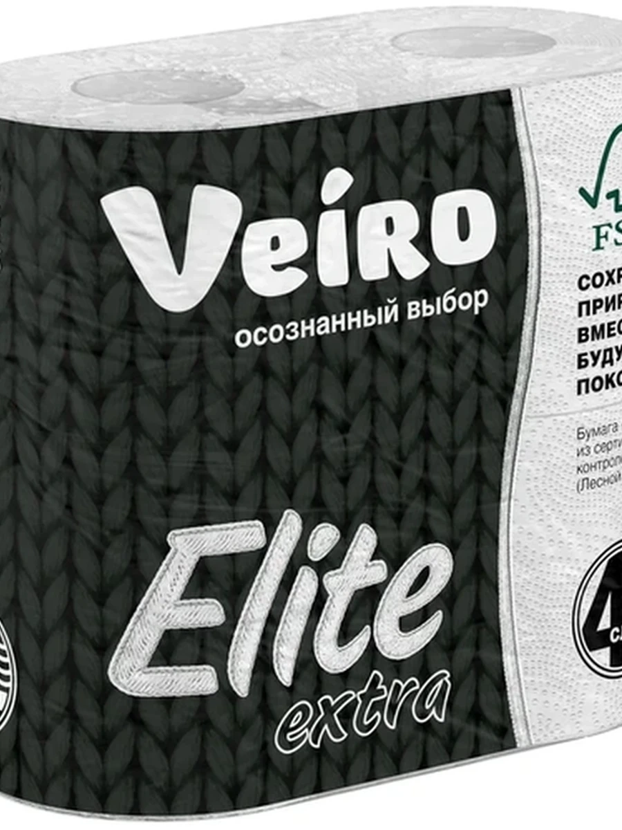 Туалетная бумага VEIRO Elite extra 4 рулона