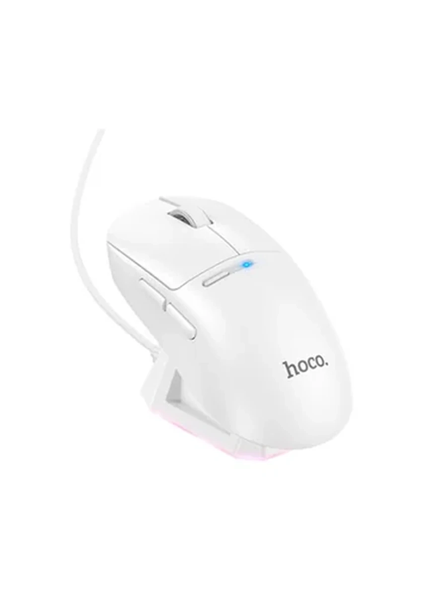 Мышки HOCO DI89 RGB wireless mouse dock charging 3-mode White
