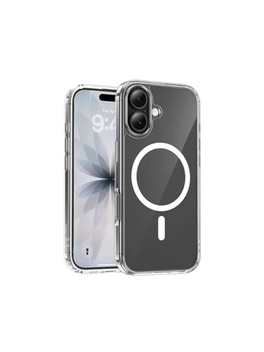 Чехлы Hoco Magnetic series airbag anti-fall protective shell for iP17 (transparent)