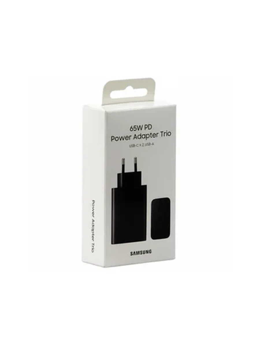 Сетевые адаптеры SAMSUNG EP-T6530NBEGEF 65W PD Power Adapter Trio USB-C2X,USB-A Black
