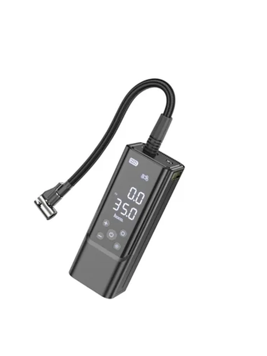 Автомобильный воздушный насос HOCO ZP7 Maddy portable smart air pump(5000mAh)(Black)