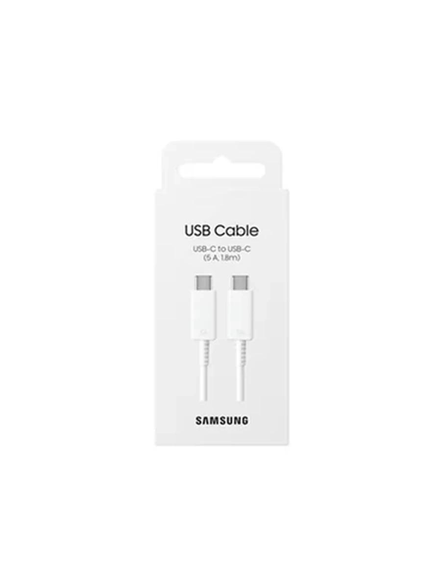 USB Кабель Samsung Type-C to Type-C Cable EP-DX510JWEGWW Original (5A 1.8M) - White