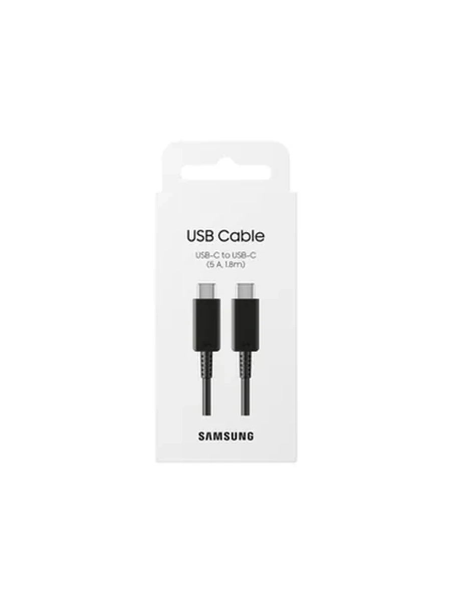 USB Кабель Samsung Type-C to Type-C Cable EP-DX510JWEGWW Original (5A 1.8M) - Black