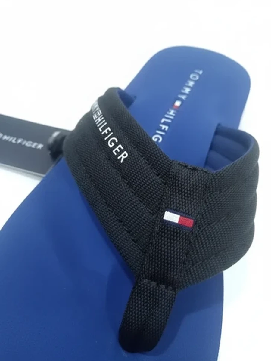 Мужские пляжные вьетнамки Tommy Hilfiger синие для летнего отдыха