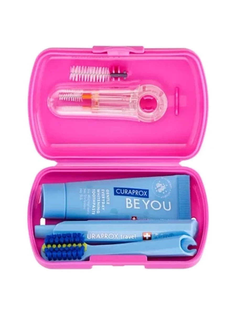 Дорожный набор Curaprox Travel Set Ortho Pink